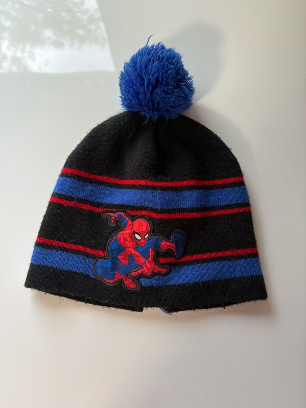 Spider-Man Pom Pom Beanie - Black, Blue, Red